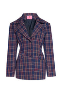 karavan fall winter 26' collection derin blazer checked blue