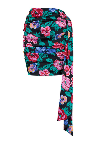 karavan clothing fashion fall winter 25 homecoming collection desiree mini skirt pixel floral black