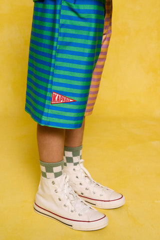 karavan clothing fashion spring summer 26 rookies collection dexter shorts blue green stripes