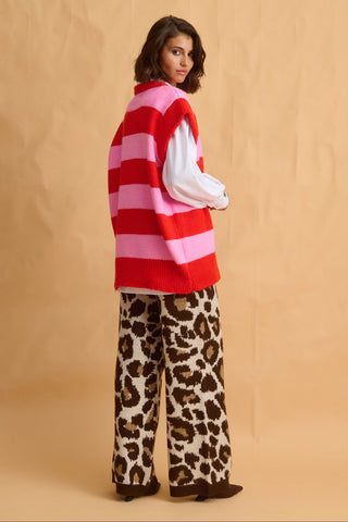 karavan clothing fashion fall winter 25 homecoming collection juno knitted trousers leopard