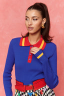 karavan fall winter 26' collection sophie knitted top blue