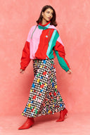 karavan fall winter 26' collection diana skirt multicolor square