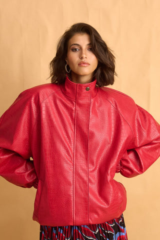 karavan clothing fashion fall winter 25 homecoming collection alize jacket red