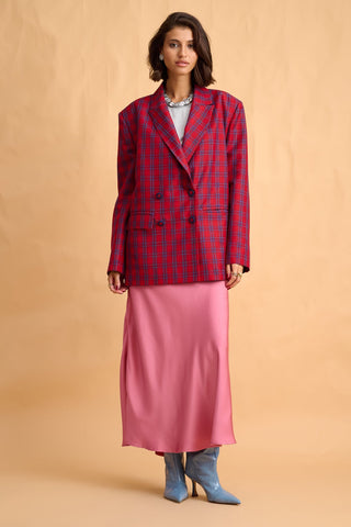 karavan clothing fashion fall winter 25 homecoming collection gwen blazer checked red