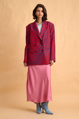 karavan clothing fashion fall winter 25 homecoming collection gretel skirt pink satin