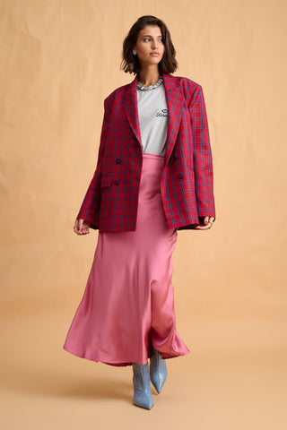 karavan clothing fashion fall winter 25 homecoming collection gretel skirt pink satin