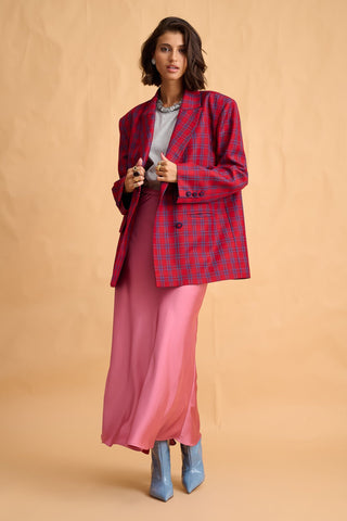 karavan clothing fashion fall winter 25 homecoming collection gwen blazer checked red