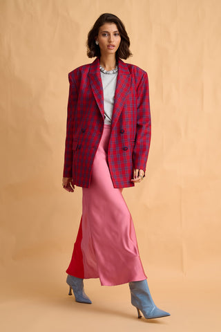 karavan clothing fashion fall winter 25 homecoming collection gwen blazer checked red