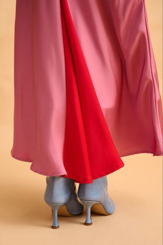 karavan clothing fashion fall winter 25 homecoming collection gretel skirt pink satin
