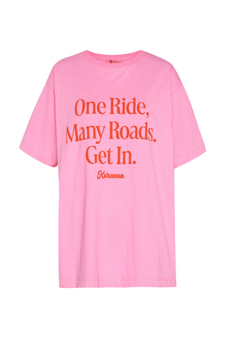karavan clothing fashion spring summer 26 nai collection dino tee pink