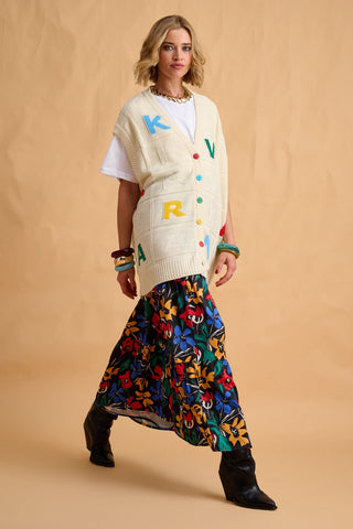 karavan clothing fashion fall winter 25 homecoming collection kimberly knitted vest ivory