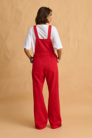 karavan clothing fashion fall winter 25 homecoming collection sloane dungarees red