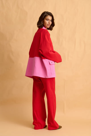 karavan clothing fashion fall winter 25 homecoming collection iga jacket red