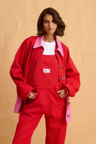 karavan clothing fashion fall winter 25 homecoming collection iga jacket red