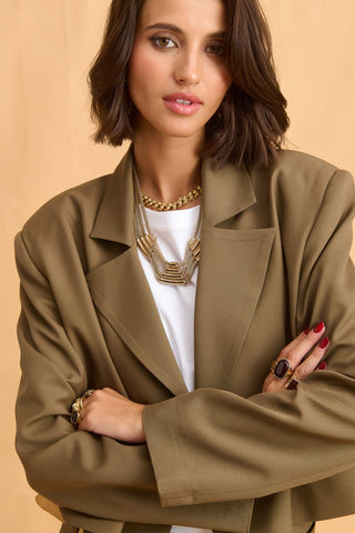 karavan clothing fashion fall winter 25 homecoming collection amanda cropped blazer khaki