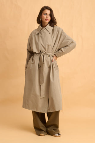 karavan clothing fashion fall winter 25 homecoming collection ashley trench coat beige