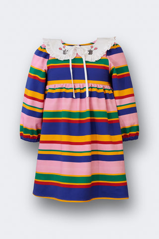 karavan clothing fashion fall winter 25 homecoming rookies collection dolly dress multicolor stripes