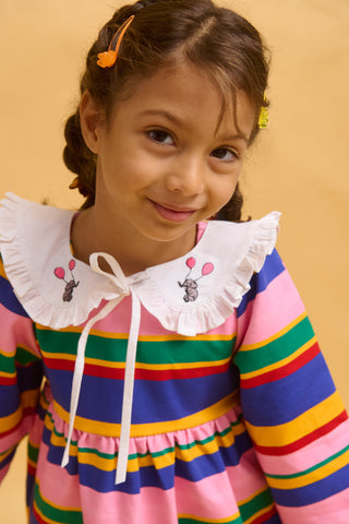 karavan clothing fashion fall winter 25 homecoming rookies collection dolly dress multicolor stripes