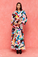 karavan fall winter 26' collection dolores dress multicolor square