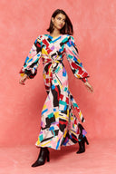 karavan fall winter 26' collection dolores dress multicolor square