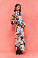 karavan fall winter 26' collection dolores dress multicolor square