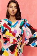 karavan fall winter 26' collection dolores dress multicolor square