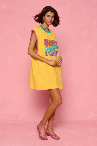 karavan clothing fashion spring summer 26 nai weekendwear collection dorrin mini dress banana yellow