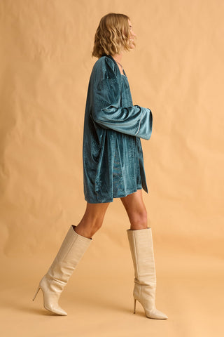 karavan clothing fashion fall winter 25 krvn homecoming collection naya kimono petrol