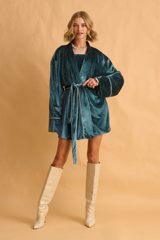 karavan clothing fashion fall winter 25 krvn homecoming collection naya kimono petrol