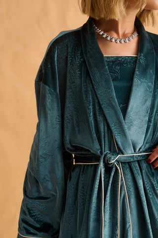 karavan clothing fashion fall winter 25 krvn homecoming collection naya kimono petrol