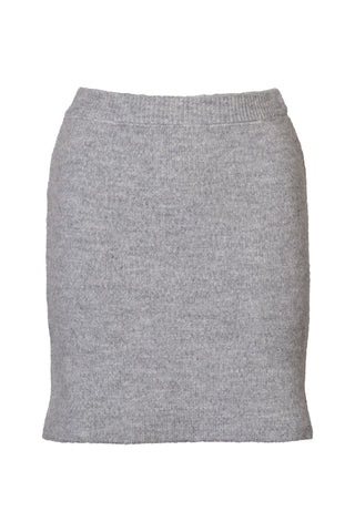 karavan clothing fashion fall winter 25 homecoming krvn collection dusty  mini knitted skirt grey