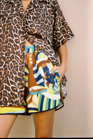 karavan clothing fashion spring summer 26 nai special issue collection dovie shorts abstract brown