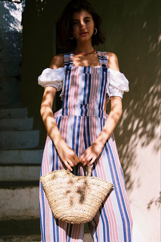 karavan clothing fashion spring summer 26 nai special issue collection beryl jumpsuit red blue ivory stripes