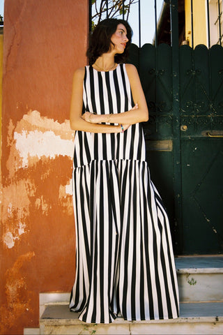 karavan clothing fashion spring summer 26 nai special issue collection olive dress black white stripes