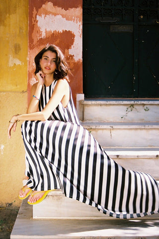 karavan clothing fashion spring summer 26 nai special issue collection olive dress black white stripes