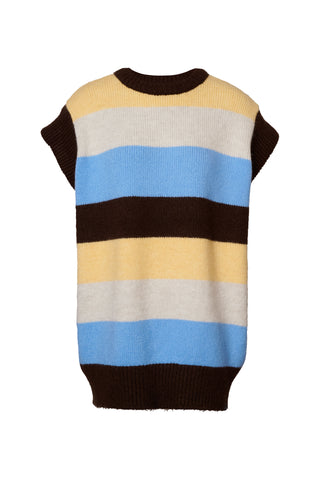 karavan clothing fashion fall winter 25 homecoming krvn collection electra knitted vest multicolor stripes