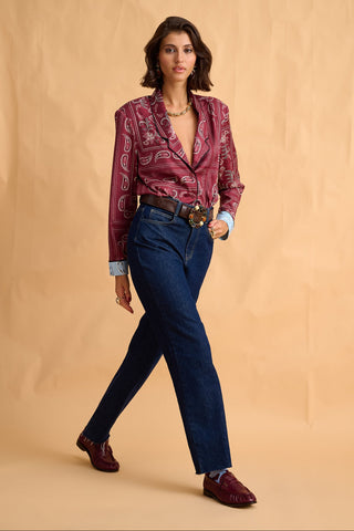 karavan clothing fashion fall winter 25 homecoming collection evelina shirt bordeaux paisley