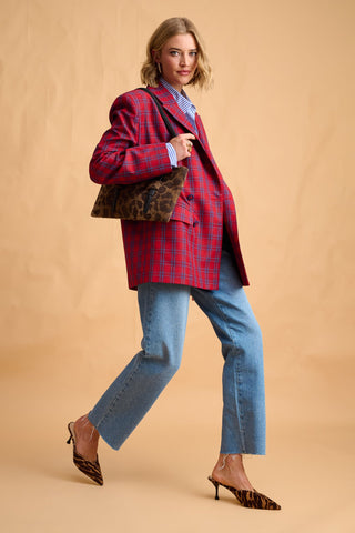 karavan clothing fashion fall winter 25 homecoming collection gwen blazer checked red