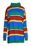 karavan fall winter 26' collection elin knitted sweater blue red yellow lines