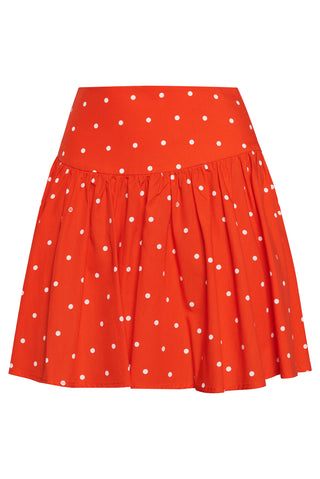 karavan clothing fashion spring summer 26 nai collection elisabetta mini skirt polka red