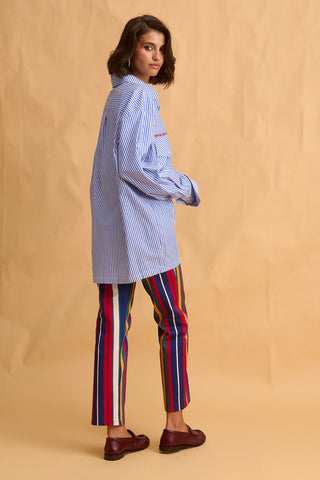 karavan clothing fashion fall winter 25 homecoming collection anastazia trousers multicolor stripes