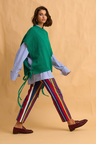 karavan clothing fashion fall winter 25 homecoming collection anastazia trousers multicolor stripes