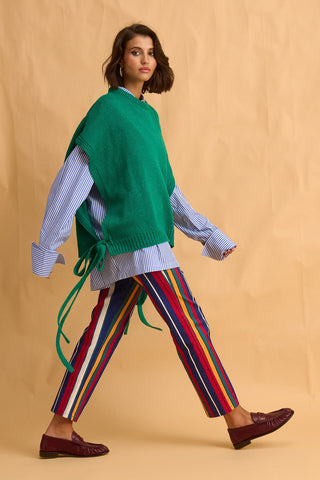 karavan clothing fashion fall winter 25 homecoming collection maxime knitted vest green