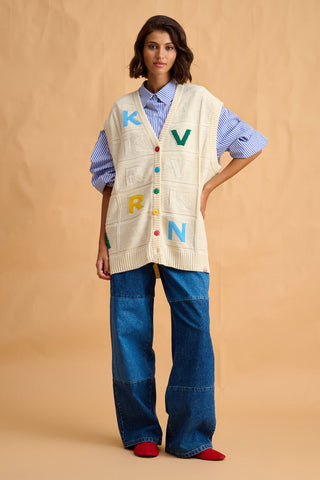 karavan clothing fashion fall winter 25 homecoming collection kimberly knitted vest ivory