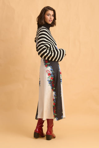 karavan clothing fashion fall winter 25 homecoming collection clover skirt ivory pixel floral