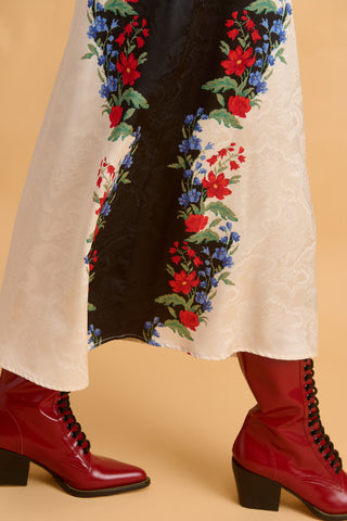 karavan clothing fashion fall winter 25 homecoming collection clover skirt ivory pixel floral