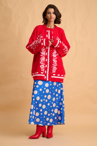 karavan clothing fashion fall winter 25 homecoming collection eloise skirt polka blue