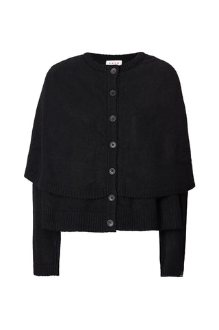 karavan clothing fashion fall winter 25 homecoming krvn collection elsa knitted cape black