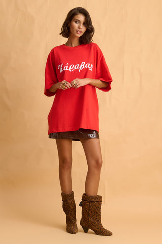 karavan clothing fashion fall winter 25 homecoming collection emily tee red