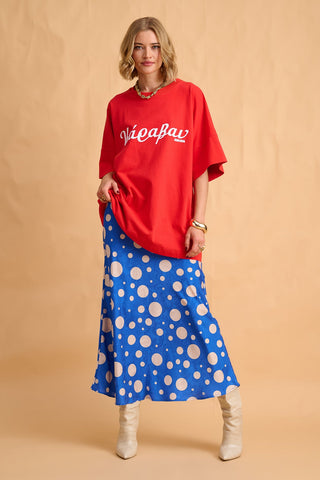 karavan clothing fashion fall winter 25 homecoming collection eloise skirt polka blue